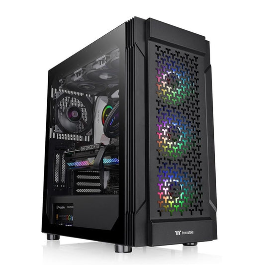 THERMALTAKE Versa T27 TG E-ATX ARGB Mid Tower Cabinet ( Black )