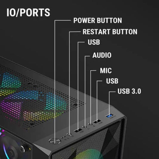 ANT VALUE VM41 ATX Mid Tower Cabinet ( Black )