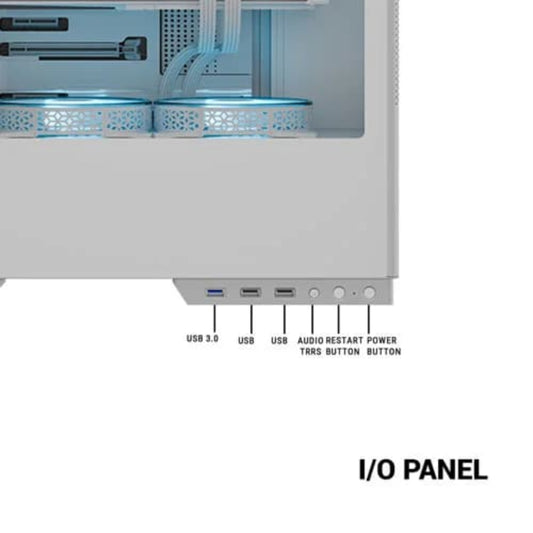 ANT ESPORTS X2 LCD ARGB ATX Mid Tower Cabinet (White)