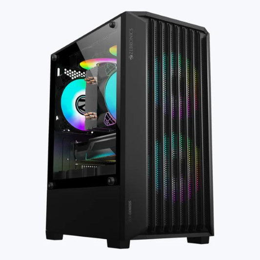 ZEBRONICS Genesis ARGB MATX Mini Tower Cabinet ( Black )