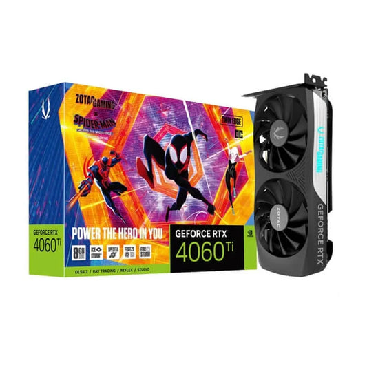 ZOTAC Gaming GeForce RTX 4060 Ti Twin Edge OC 8GB Spider-Man Across The Spider-Verse Bundle Nvidia Graphic Card