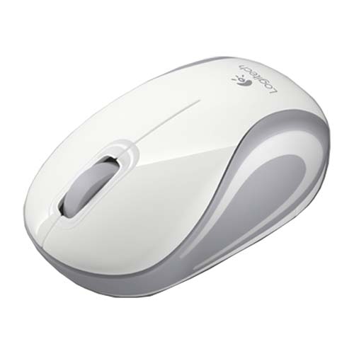 Logitech M187 Wireless Mini Mouse (White)