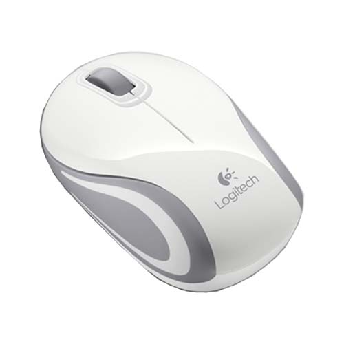 Logitech M187 Wireless Mini Mouse (White)