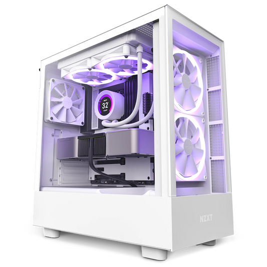 NZXT H5 Elite Mid Tower Cabinet (E-ATX) (White)