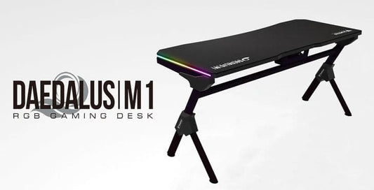 Gamdias Daedalus M1 RGB Gaming Desk (Black-White)