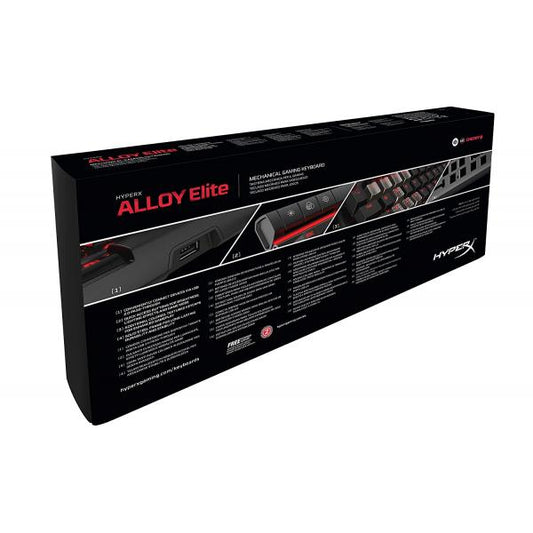 HyperX Alloy Elite Cherry MX Blue Switch Full Size Wired RGB Mechanical Keyboard (Black)