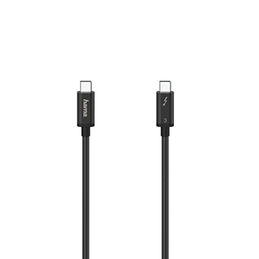 Hama 200660 USB-C Thunderbolt-3 Cable 40 Gbit/s 5A 100W Ultra-HD 5K 0.50m Cable