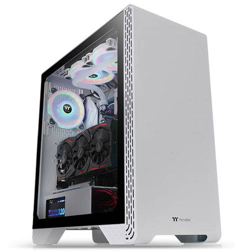 Thermaltake S300 TG Mid Tower Cabinet (Snow) (CA-1P5-00M6WN-00)
