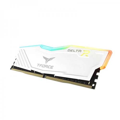 TeamGroup T-Force Delta RGB 16GB (16GBx1) 3600MHz DDR4 RAM (White) (TF4D416G3600HC18J01)