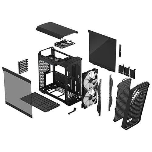 Fractal Design Torrent Compact RGB Light tint TG Mid Tower Cabinet (Black)
