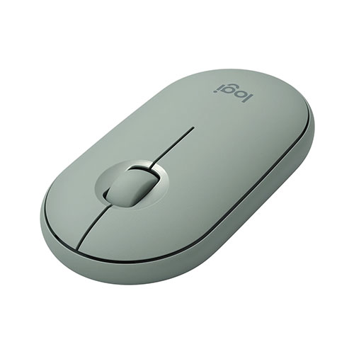 Logitech Pebble M350 Wireless and Bluetooth Mouse (Green)