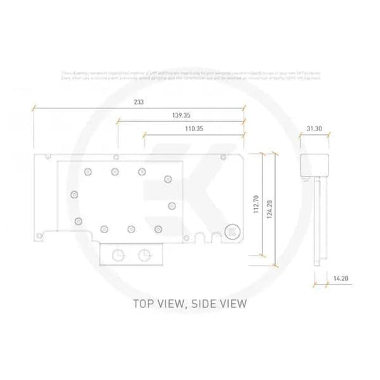 EK - Quantum Vector Trinity RTX 3080/3090 Active Backplate D-RGB - Plexi