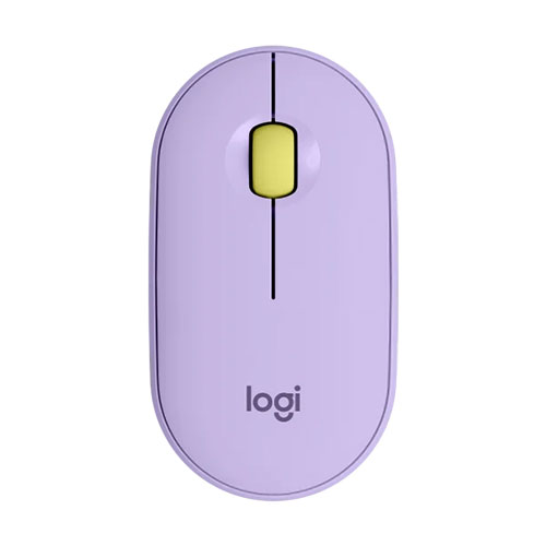 Logitech Pebble M350 Wireless and Bluetooth Mouse (Lavender)