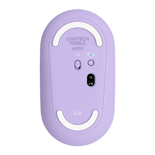 Logitech Pebble M350 Wireless and Bluetooth Mouse (Lavender)