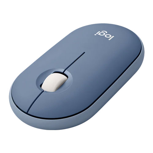 Logitech Pebble M350 Wireless and Bluetooth Mouse (Blueberry)