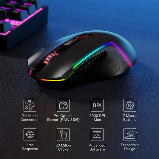 Redragon Trident Pro M693 Wireless Bluetooth Gaming Mouse