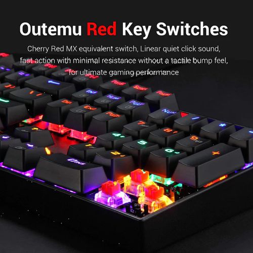 Redragon Vara K551-RGB Mechanical Gaming Keyboard (Black) (Red Switches)