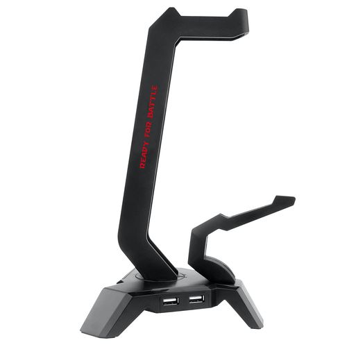 ENHANCE 3-In-1 LED Gaming Headset Stand With Mouse Bungee, Black