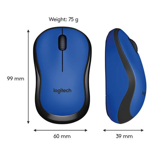 LOGITECH M221 Silent Wireless Ambidextrous Gaming Mouse ( 910-004883 ) ( 1000DPI / 3 Macro Button ) ( Blue )