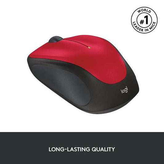 LOGITECH M235 Wireless Ambidextrous Gaming Mouse ( 910-002201 ) ( 1000DPI / 3 Macro Button ) ( Red )