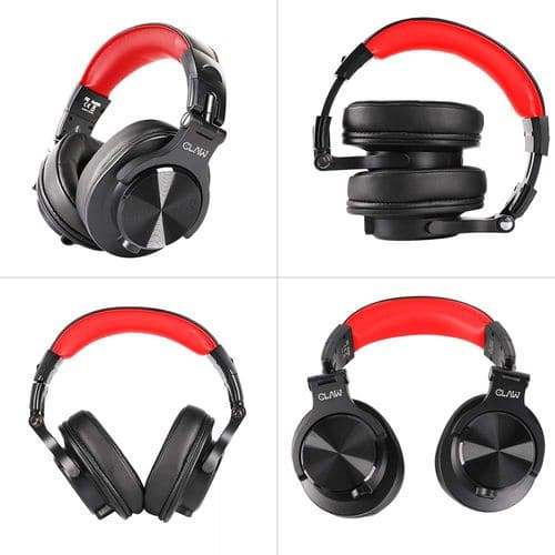 Claw SM50 DJ Wired Headphones (Black Red)