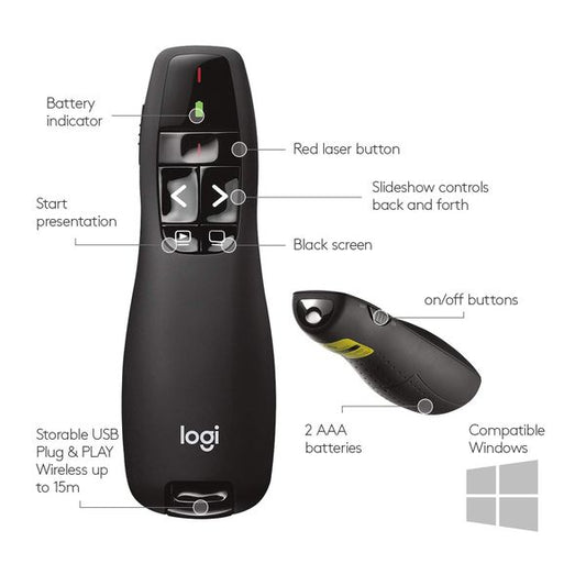 Logitech Wireless Presenter R400 ( Black )