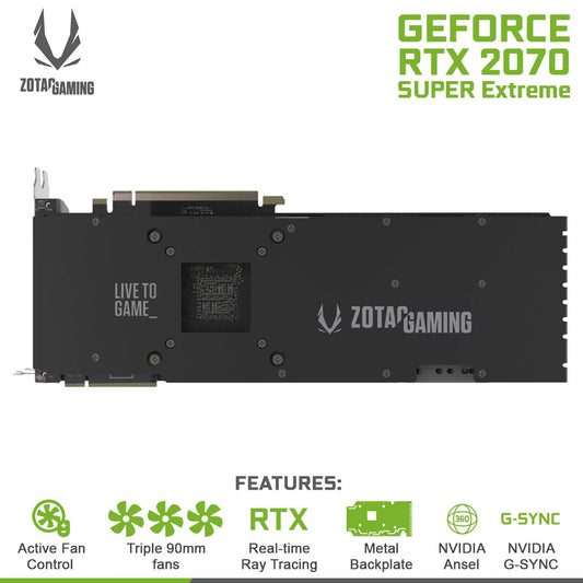 Zotac Gaming GeForce RTX 2070 Super AMP Extreme 8GB GDDR6 Graphic Card