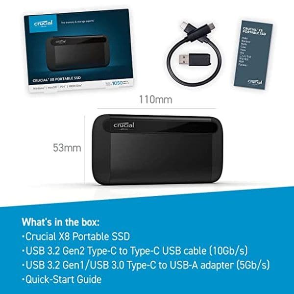 Buy Crucial X8 4TB Portable SSD | EliteHubs.com