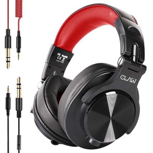 Claw SM50 DJ Wired Headphones (Black Red)