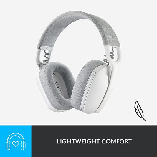 Logitech Zone Vibe 100 Lightweight Wireless Headphones (Off-white)
