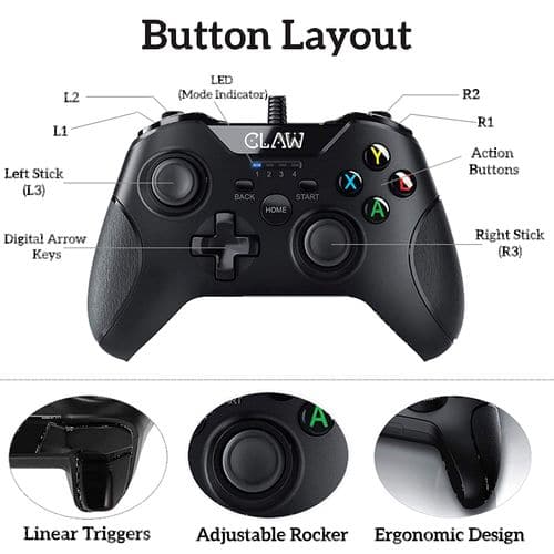 Claw Shoot Wired USB Gamepad Controller for PC