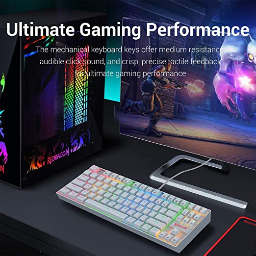 Redragon Kumara K552 RGB Mechanical Gaming Keyboard (White)