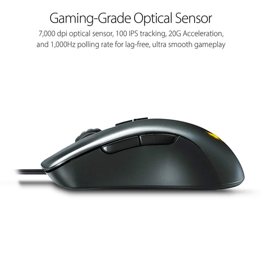 Asus TUF Gaming M3 Ergonomic Wired RGB Gaming Mouse (Black)