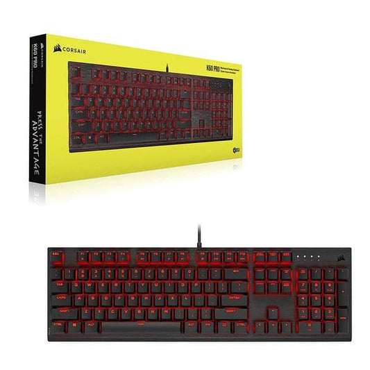 Corsair K60 RGB Pro Full Size Red Backlit Mechanical Gaming Keyboard (Cherry MX Switch)