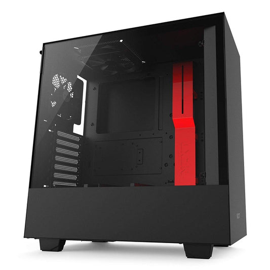 NZXT H500 (ATX) Mid Tower Cabinet (Matte Black-Red)
