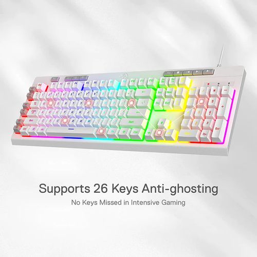 Redragon Shiva K512 RGB Backlit Membrane Gaming Keyboard (White)