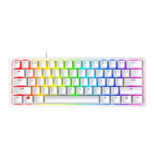 Razer Huntsman Mini Mercury Edition 60% Optical Gaming Keyboard (Clicky Purple Switch)