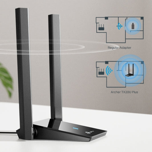 TPLink Archer TX20U Plus AX1800 Dual Antennas High Gain Wireless USB Adapter