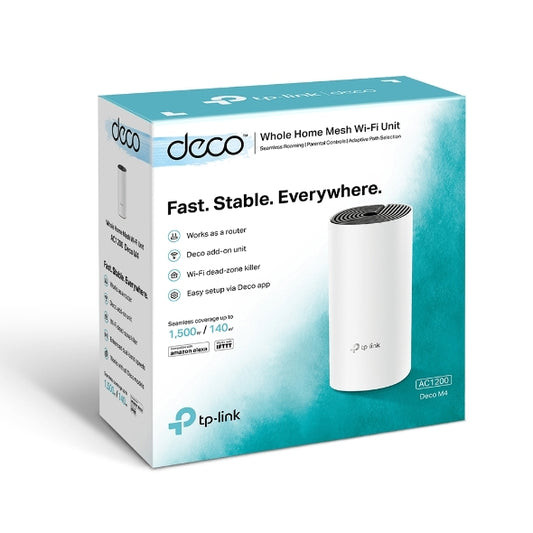 TPLink Deco M4 AC1200 (1-Pack) Whole Home Mesh Wi-Fi System