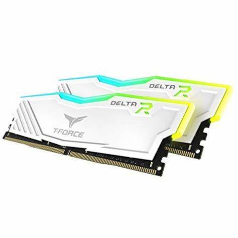 TeamGroup T-Force Delta RGB 64GB (32GBx2) 3600MHz DDR4 RAM (White)