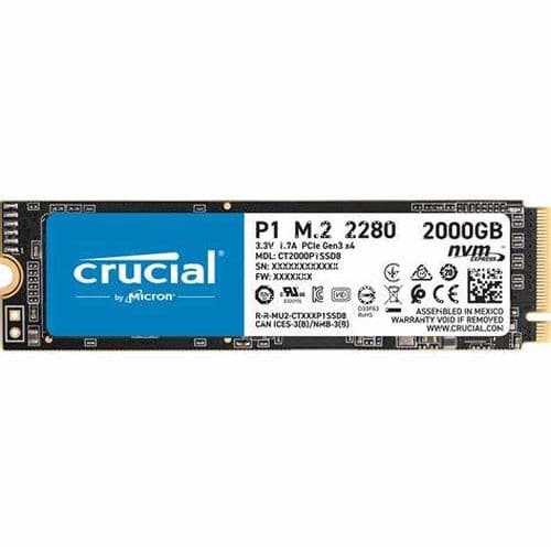 Crucial P1 2TB M.2 NVMe Internal SSD