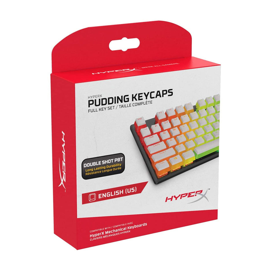 Buy HYPERX Pudding Keycaps Double Shot PBT (White) | Elitehubs.com ...