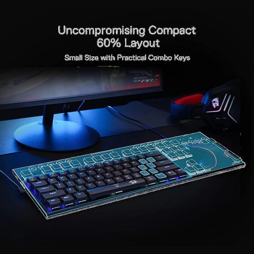 Redragon Anivia K614 60% Wired Mechanical Keyboard (Red Switches)