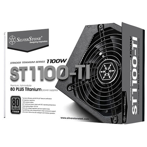 SilverStone Strider Titanium Series SST-ST1100-TI 80+ Titanium Fully Modular PSU (1100 Watt)