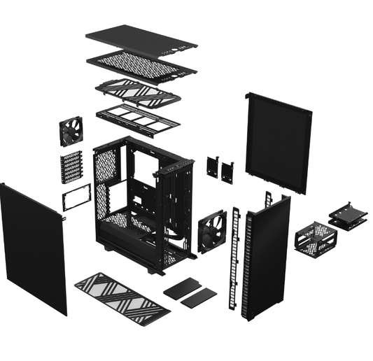 Fractal Design Define 7 Compact Mid Tower Cabinet (Solid Black) FD-C-DEF7C-01