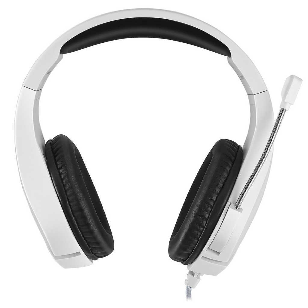 White and green online headset