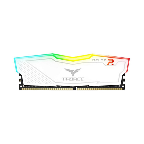 TeamGroup T-Force Delta RGB 16GB (16GBx1) 3200MHZ DDR4 RAM (White) (765441654662)
