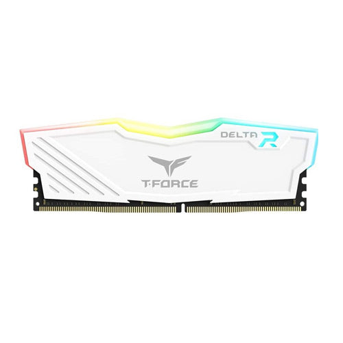 TeamGroup T-Force Delta RGB 8GB (8GBx1) 3600MHz DDR4 RAM (White)