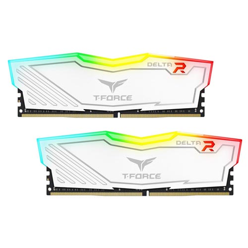 TeamGroup T-Force Delta RGB 64GB (32GBx2) 3600MHz DDR4 RAM (White)