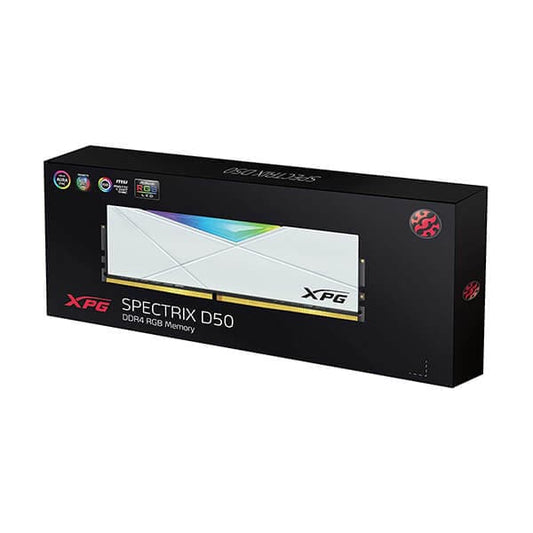 Adata XPG D50 RGB 16GB (8GBx2) 3200MHz DDR4 RAM (White)